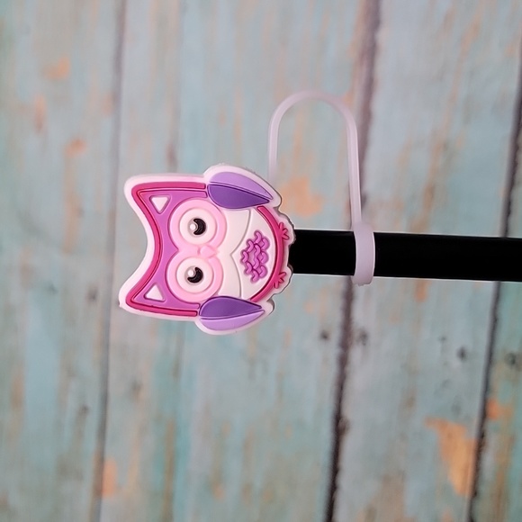 Other - Purple Owl Straw Topper